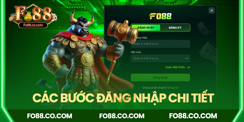 Chi tiết các bước đăng nhập Fo88