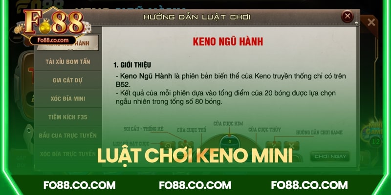 Nên tìm hiểu luật chơi Keno mini trước khi chơi