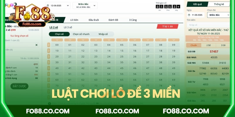 Luật chơi lô đề 3 miền dễ hiểu